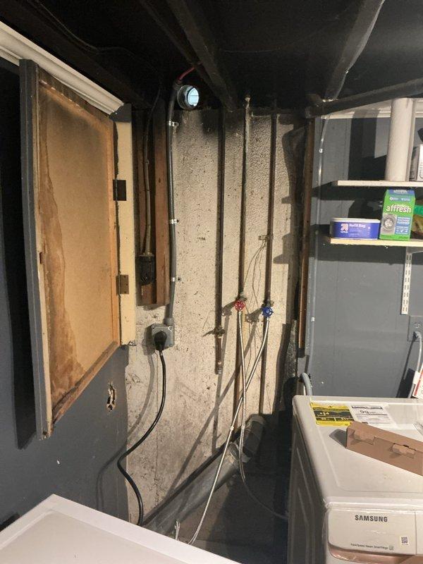 Replaced existing dryer outlet in basement laundry room to accommodate new dryer plug configuration. Installed appropriate receptacle matching the amperage and plug type requirements of the customer's new appliance, ensuring proper electrical connection and code compliance.