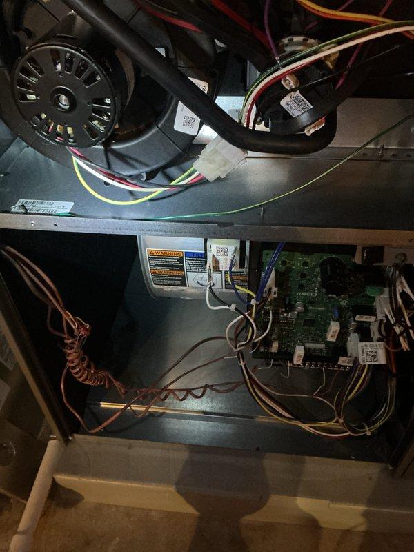 Completed comprehensive HVAC preventive maintenance service on air handling unit, including inspection of blower motor assembly, electrical connections, control board, and all internal components. All systems inspected and found operating within normal parameters; unit tested and confirmed functioning properly with no issues identified.