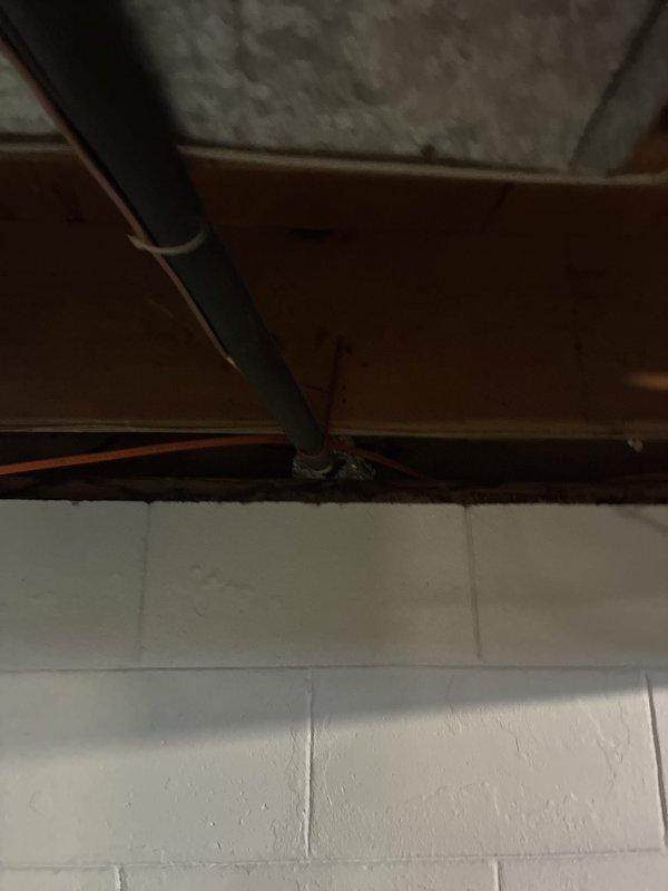 Customer visited office to schedule comfort advisor appointment for evaluation of existing furnace and air conditioning system for potential full replacement, with installation contingent upon financing approval. Site photos documented existing electrical panel, basement utility area, and current HVAC infrastructure including ductwork and piping configuration to assess replacement requirements.