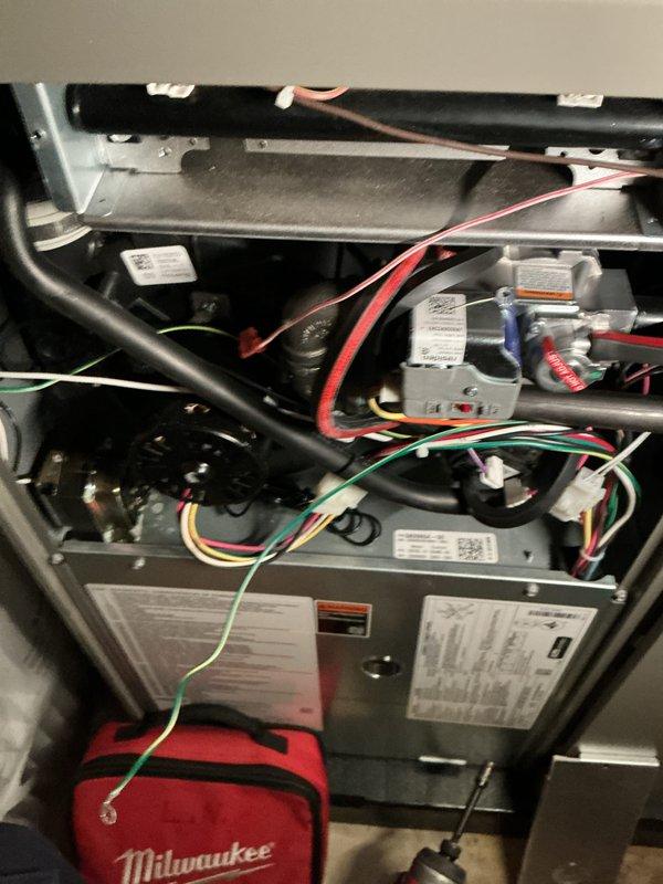 Completed annual heating maintenance on residential HVAC system. Performed comprehensive inspection of furnace components, verified all electrical connections and control wiring, and conducted temperature diagnostics using calibrated digital thermometer. Replaced air filter and evaporator coil pad per preventive maintenance protocol, ensuring optimal system performance and air quality for the upcoming heating season.