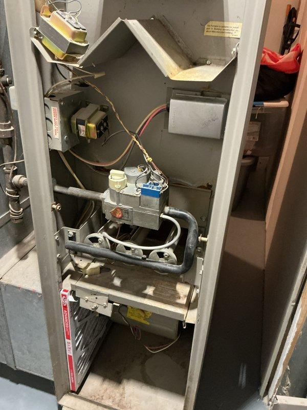 Completed comprehensive maintenance tune-up on gas furnace system. Performed standard inspection of all major components including gas valve assembly, heat exchanger, blower motor, electrical connections, and burner assembly. All systems operating within normal parameters with no deficiencies noted.