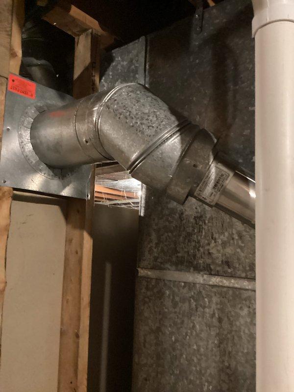 Completed installation of 50-gallon tanked water heater (model RG250T6N) in basement utility area. Connected unit to existing copper supply lines, installed proper pressure relief valve, and verified all plumbing connections for code compliance. Permit was obtained prior to installation, and all work was performed according to manufacturer specifications and local plumbing regulations.