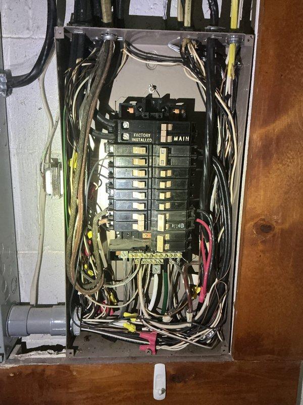 Responded to a no power service call involving a sub panel with improper ground and neutral wire connections to the main panel. Upon inspection, identified reversed and incorrectly terminated neutral and ground conductors at both the main and sub panel locations, which violated NEC requirements and created a safety hazard. Corrected all ground and neutral wire terminations, ensuring proper separation of grounds and neutrals at the sub panel and verifying secure connections at the main panel grounding/neutral bus bars. Tested all circuits for proper voltage and verified ground fault protection was functioning correctly after repairs were completed.