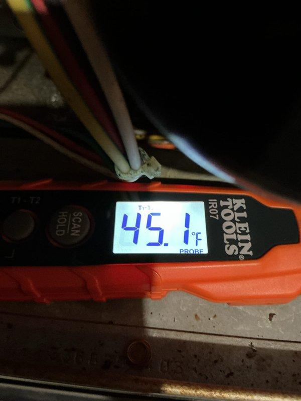 Completed annual heating maintenance on two HVAC systems. Performed comprehensive inspections of both units, including blower motor assemblies, electrical connections, and control modules. Replaced two humidifier pads and two furnace filters as scheduled. Verified proper electrical connections and wire management throughout mechanical compartments. Conducted temperature readings using calibrated instruments, recording supply air temperature of 45.1°F during system diagnostics. All components inspected and found to be operating within normal parameters. Systems tested and left in proper working condition for the heating season.