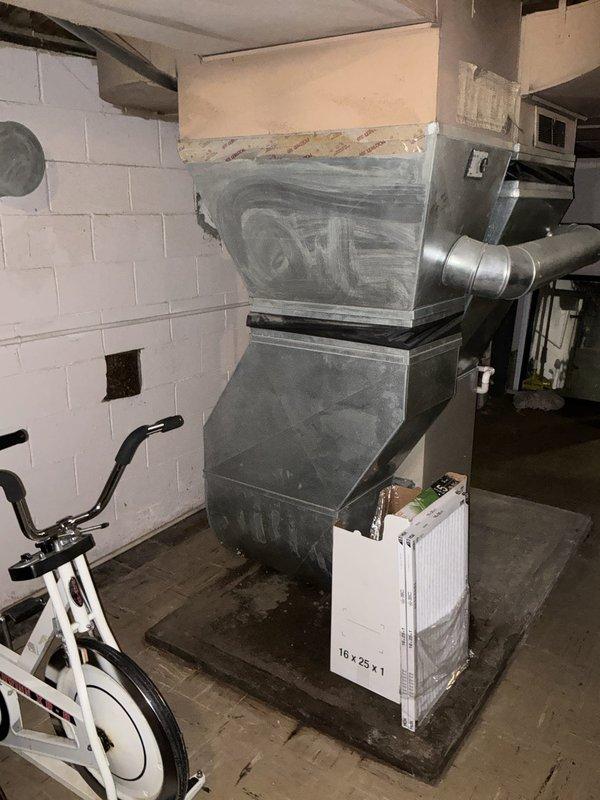 Provided estimate for replacement of 20+ year old natural gas furnace and air conditioning system located in basement. Current equipment is operational but has reached end of expected service life. Evaluated existing ductwork configuration and utility connections to determine appropriate replacement specifications.
