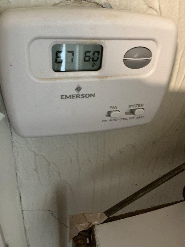 Completed comprehensive tune-up on 5-year-old furnace located in basement. Upon arrival, unit was operational but homeowner reported whining noise during startup. Performed full system inspection including thermostat verification (Emerson digital unit set at 68°F), replaced heavily soiled air filter showing significant dust accumulation, and checked all mechanical components. Completed work order without any major issues identified; system operating properly upon departure.