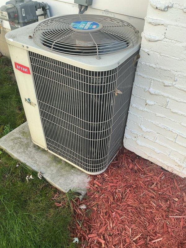 Completed annual cooling maintenance on Bryant residential air conditioning system. Performed comprehensive inspection of outdoor condenser unit, verified proper operation of compressor and condenser fan motor, checked refrigerant levels and electrical connections, cleaned condenser coils, and confirmed unit is operating within manufacturer specifications. System found in good working condition with no immediate repairs needed.