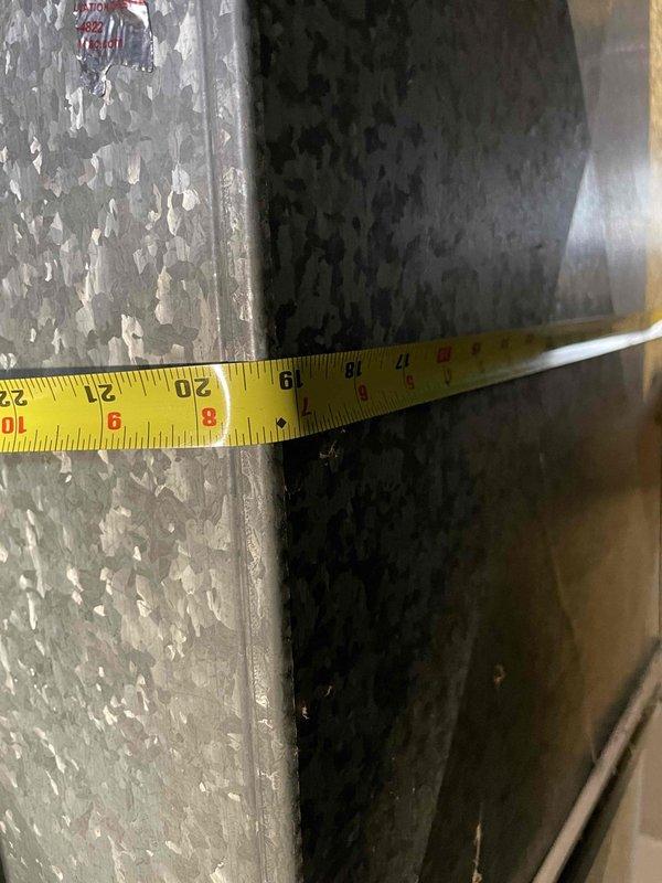 Provided estimate for furnace replacement in basement location. Current unit is operational but aged beyond recommended service life. Measured existing ductwork dimensions to ensure proper sizing and compatibility for new equipment installation.