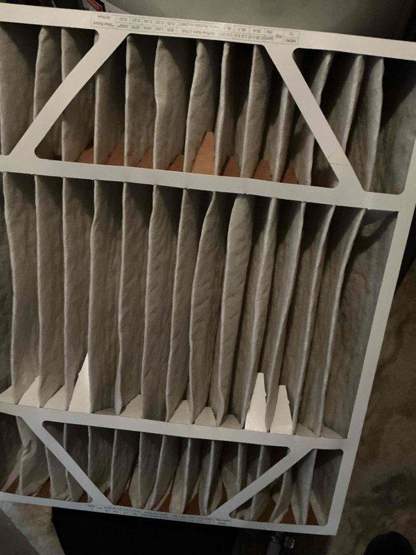 Completed annual heating maintenance service on Lennox HVAC system. Inspected and replaced air filter with pleated media filter. Verified thermostat operation and system settings, confirming proper temperature control functionality with heat set to 72° and cool set to 78°.