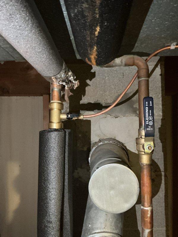 Completed furnace-only installation of 70,000 BTU heating unit with mechanical reconnection to existing ductwork and plumbing infrastructure. Permit was obtained prior to installation work. All gas piping, condensate drainage, and electrical connections were properly secured and tested for safe operation per manufacturer specifications and local building codes.