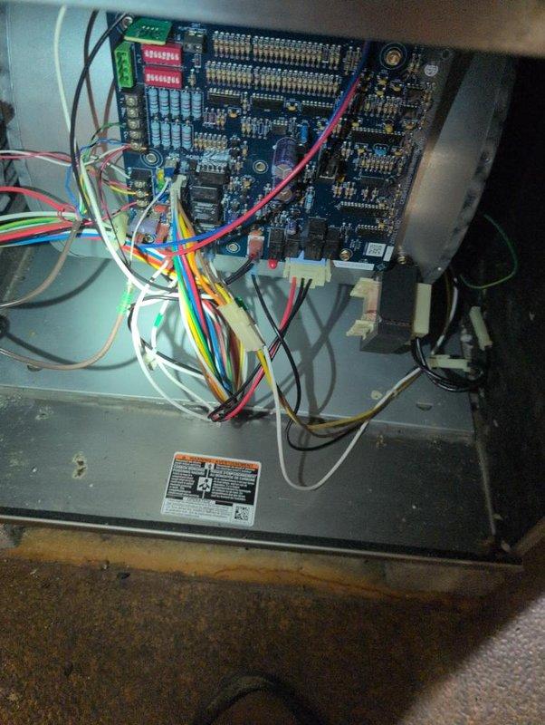 # HVAC Maintenance - AHM Completed

Performed annual heating maintenance on air handler unit. Discovered and documented significant frost accumulation on evaporator coils indicating potential refrigerant issue, airflow restriction, or temperature control malfunction. Inspected control board, electrical connections, and wiring harness - all components found secure with proper terminations. Replaced air filter as part of routine maintenance protocol. System requires follow-up diagnostic evaluation to address abnormal frost buildup and restore proper operation.
