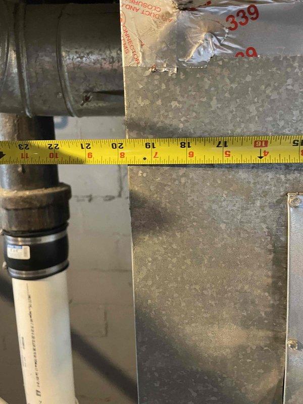 Responded to no-heat call for 20+ year old furnace and air conditioning system located in basement that would not turn on. Performed diagnostic evaluation of non-functional HVAC system. Took detailed measurements of existing ductwork and system components to prepare comprehensive estimate for full furnace and air conditioning system replacement due to age and failure of existing equipment.