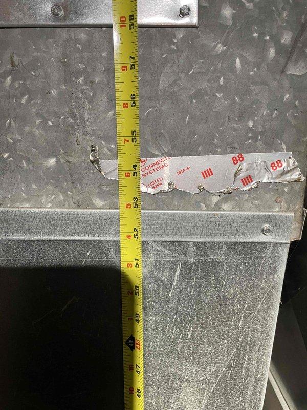 Responded to no-heat call for 20+ year old furnace and air conditioning system located in basement that would not turn on. Performed diagnostic evaluation of non-functional HVAC system. Took detailed measurements of existing ductwork and system components to prepare comprehensive estimate for full furnace and air conditioning system replacement due to age and failure of existing equipment.