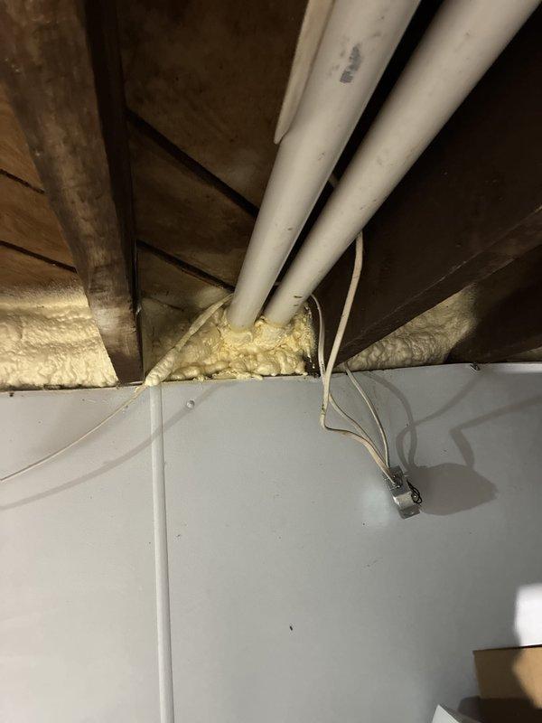 Provided comprehensive estimate for complete HVAC system replacement in basement location, including both furnace and air conditioning units under buy-one-get-one promotion. Existing 30-year-old furnace remains operational, though no air conditioning system currently installed. Assessment included evaluation of existing ductwork configuration with metal supply plenum and rectangular trunk lines, PVC condensate drainage system, and available electrical service. Documented basement installation area with adequate clearance for new equipment placement and confirmed compatibility with existing infrastructure including exposed floor joists and concrete flooring suitable for new unit positioning.