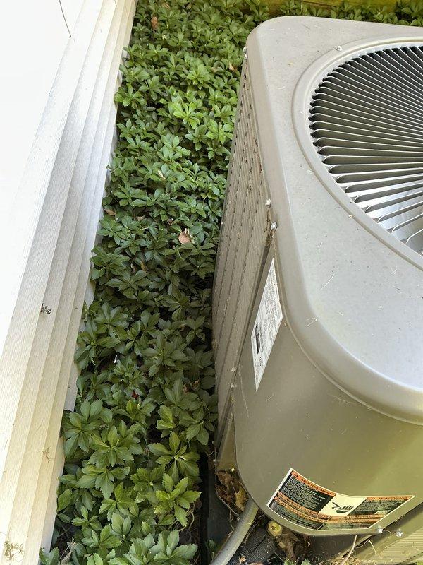 Completed annual preventive maintenance on residential air conditioning system approximately 1.5 years old. Performed comprehensive inspection of outdoor condenser unit, verified proper operation of all components, checked refrigerant levels and pressures, cleaned condenser coils, and inspected electrical connections. Confirmed Lennox thermostat programming and system response, with unit maintaining proper temperature control at 74°F set point. All components operating within manufacturer specifications with no deficiencies noted.