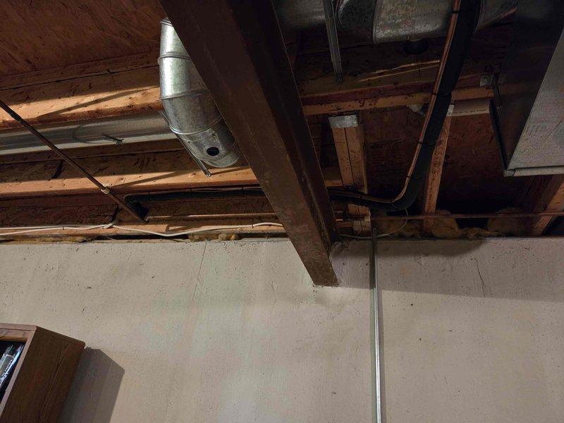 Completed full HVAC system installation including a 70,000 BTU gas furnace, 3-ton air conditioning unit with matching evaporator coil configured for right-side configuration, and whole-home humidifier. Installed new ductwork throughout basement area with proper transitions and connections to existing structure. Reconnected electrical components and verified all mechanical systems operational per manufacturer specifications. All equipment tested and commissioned successfully with proper airflow and temperature differentials confirmed.