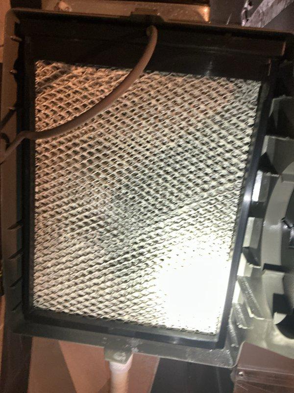 Completed annual heating maintenance on HVAC system. Inspected all major components including blower assembly, heat exchanger, and condensate drainage system. Removed and replaced heavily soiled air filter showing significant particulate accumulation in upper sections. Verified proper operation of PVC condensate lines and fittings, confirmed secure mounting of all piping with appropriate grommets and supports. Inspected electrical connections, copper refrigerant lines with insulation, and mechanical components for proper function. System operational and ready for heating season.