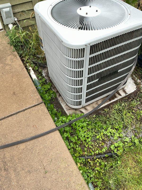 Completed comprehensive AC tune-up and preventive maintenance on a 10-year-old residential air conditioning system. Performed full system inspection of outdoor condenser unit, verified proper operation of all components, checked refrigerant levels, cleaned condenser coils, and inspected electrical connections. Replaced heavily soiled air filter in return ductwork with enhanced allergen-rated filter to improve airflow and indoor air quality. System operating within normal parameters with no deficiencies noted.