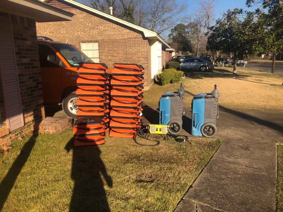 Montgomery, AL - Protek picking up equipment and debris from a water mitigation for a satisfied customer in Montgomery. Montgomery, AL - Protek picking up equipment and debris from a water mitigation for a satisfied customer in Montgomery.