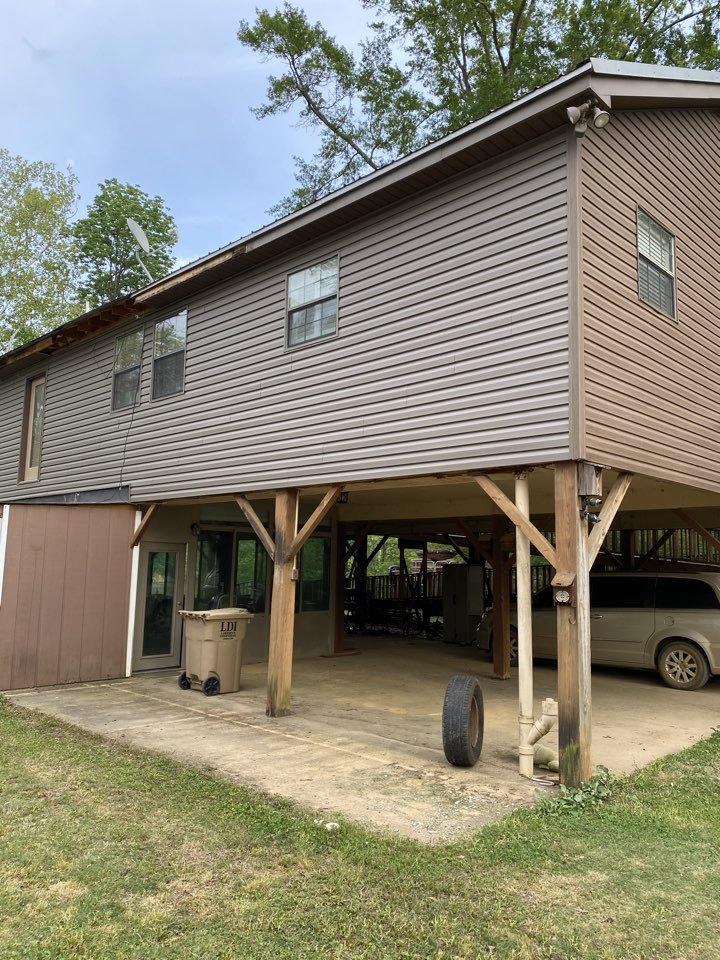 ProTek just completed the residing of this Alabama River home.  Next step is to complete the rebuild of the attached covered deck.   