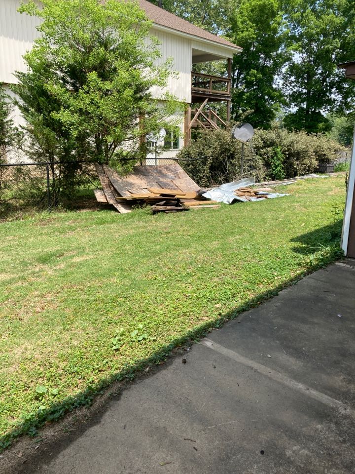 Protek picking up debris from a GC job in Lowndesboro.