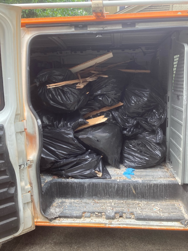 Montgomery, AL - Protek picking up debris from a water mitigation for a satisfied customer in Montgomery. Montgomery, AL - Protek picking up debris from a water mitigation for a satisfied customer in Montgomery.