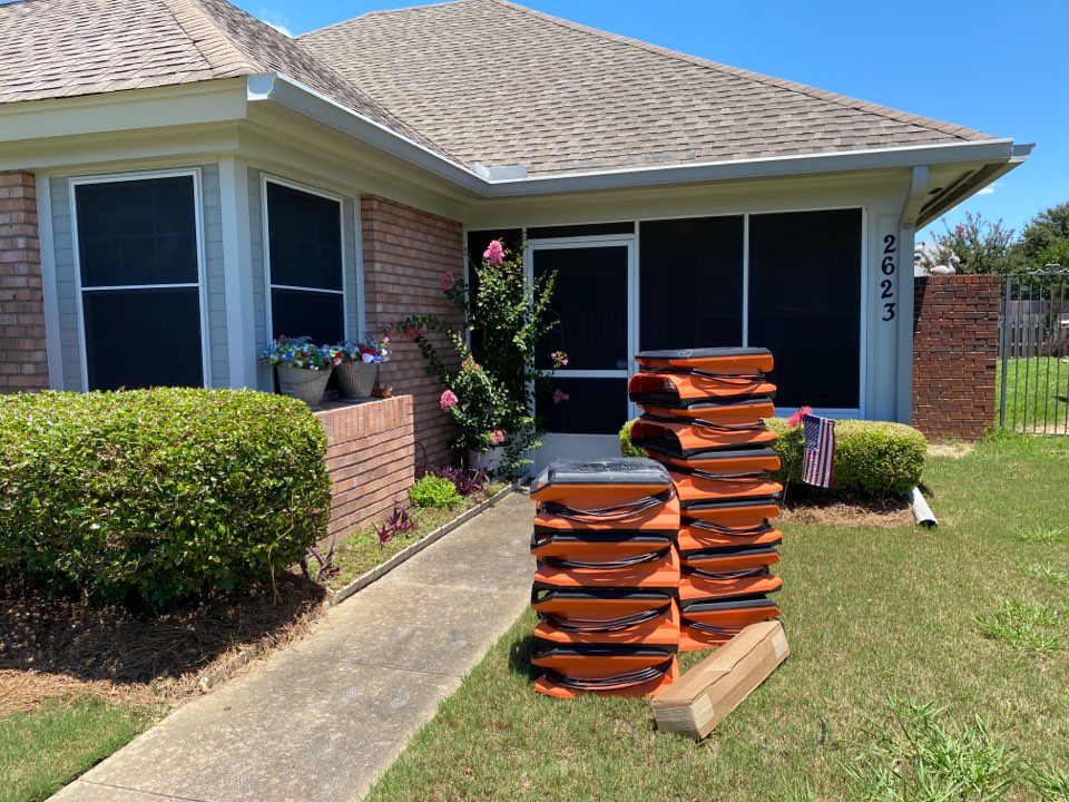 Montgomery, AL - A few of Protek industrial air movers awaiting placement. Montgomery, AL - A few of Protek industrial air movers awaiting placement.