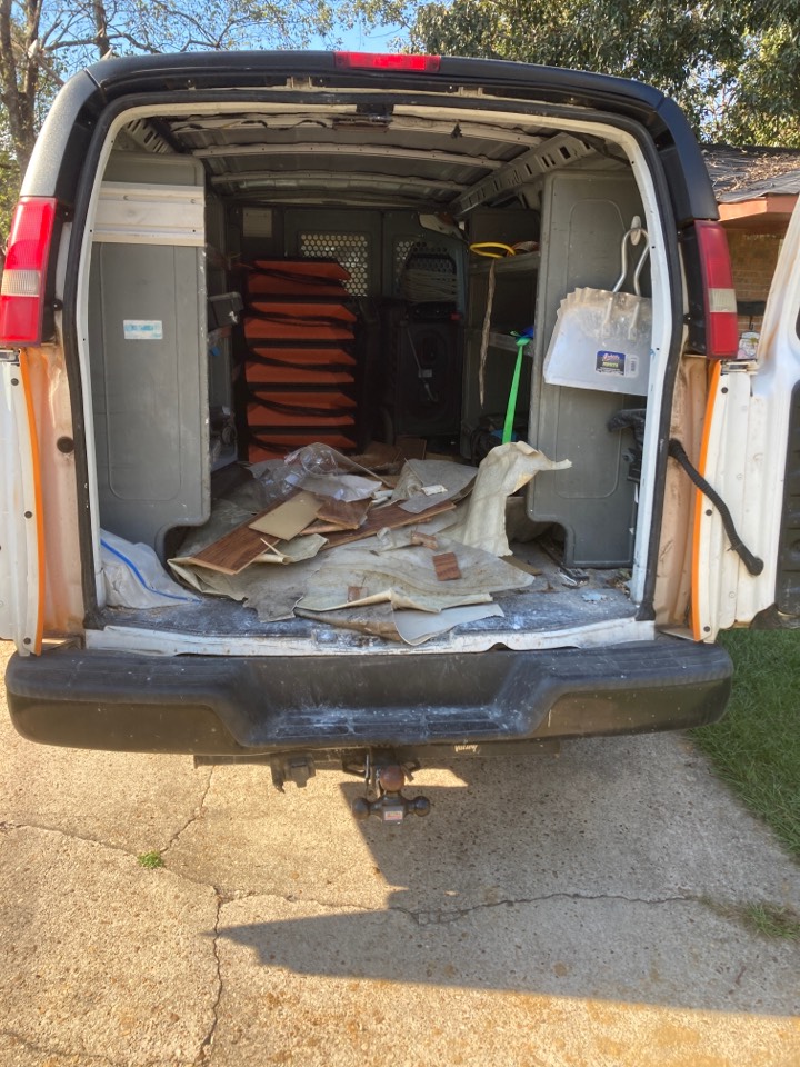 Montgomery, AL - Protek picking up equipment and debris from a water mitigation for a satisfied customer in Montgomery. Montgomery, AL - Protek picking up equipment and debris from a water mitigation for a satisfied customer in Montgomery.