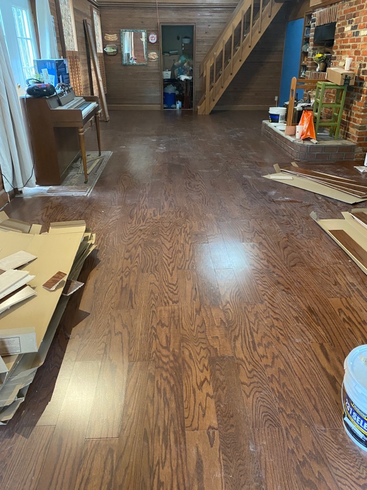 Protek Restoration is installing the floors today! The look awesome. This beautiful home is located in Montgomery. 