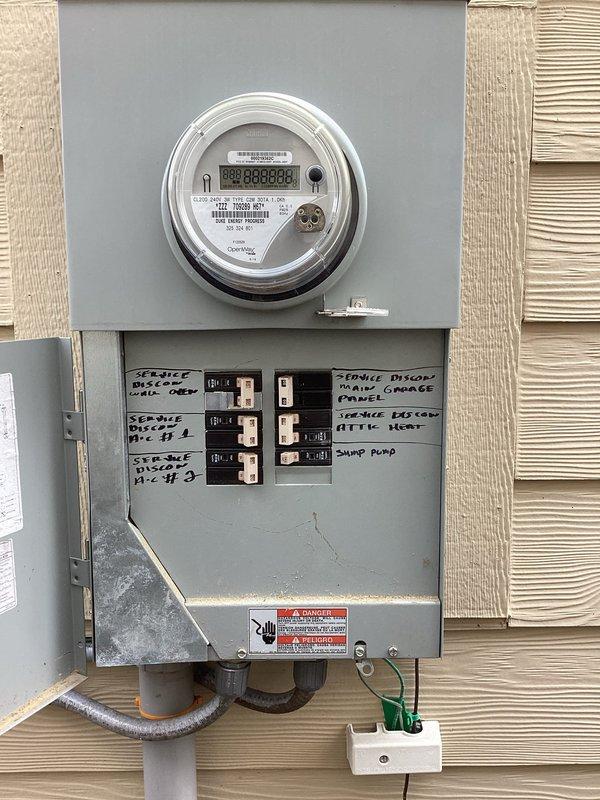 Completed installation of two new electrical outlets as requested - one in bathroom and one in closet. Accessed main electrical panel to connect new circuits, ensuring proper wiring and grounding. Verified functionality of both outlets and confirmed circuit breakers were properly labeled in both interior and exterior panels.