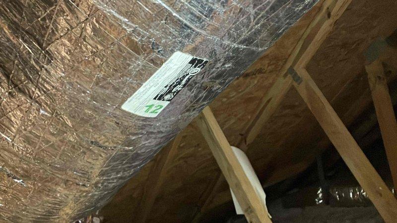 Conducted comprehensive heating and air maintenance including 80-point inspection on all units with cleaning of outdoor coils, burner cleaning, and adjustment of gas pressures as needed. Verified proper duct insulation in attic space and addressed customer inquiry regarding AUX heat indicator on thermostat, explaining normal operation of auxiliary heat function during heating cycle.