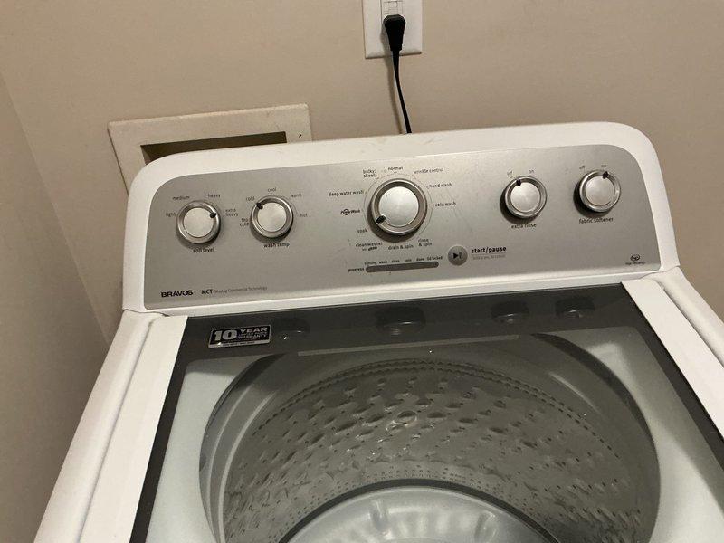 Responded to service call regarding home inspection findings. Replaced expired smoke detector as required by home sale inspection. Evaluated electrical setup for washer/dryer installation and installed appropriate breaker to protect water source appliances per code requirements. Documented existing electrical service panel and meter configuration with photos for record.