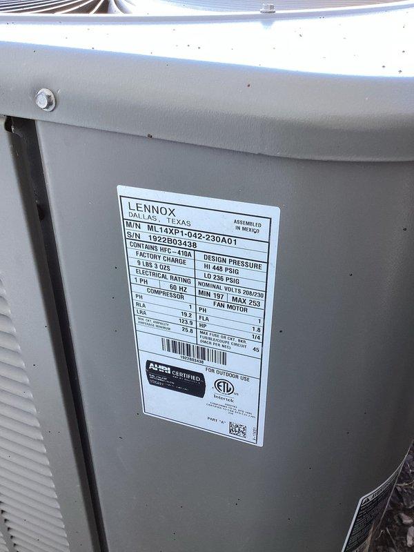 Performed scheduled preventative maintenance on a 2022 Lennox ML14XC1-042 HVAC system, including complete 80-point inspection. Cleaned outdoor coils and burner assembly, adjusted gas pressures as needed, and verified proper amperage draw of 1.18A during operation. All safety inspections were completed with no issues identified.