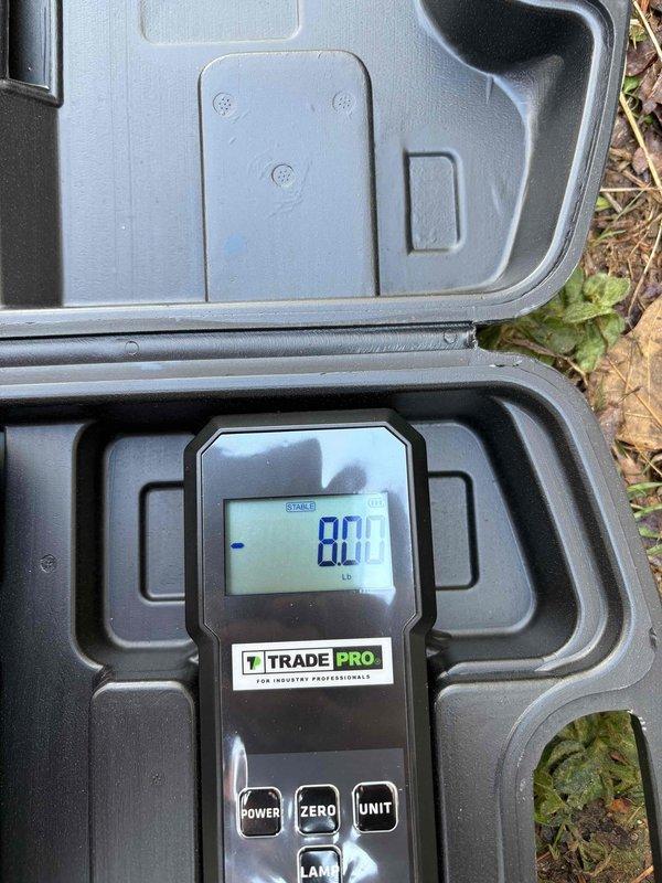 Completed low pressure switch repair on refrigeration system by identifying and repairing leaking braze joint. Service included complete refrigerant recovery, system evacuation, and proper recharge, with electrical measurements confirming proper operation at 0.93A as verified with Klein Tools CL390 clamp meter.