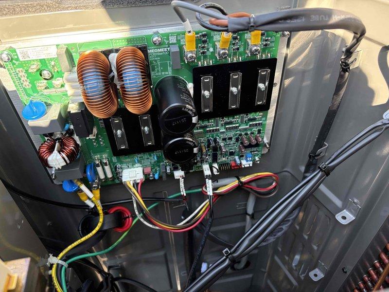 Performed warranty callback service to replace defective outdoor control board and inverter board on HVAC system under manufacturer warranty. Upon inspection, identified electronic control components requiring replacement. Completed installation of new boards and verified proper system operation with all electrical connections secured and system functioning correctly.