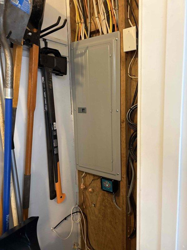 Conducted inspection of existing dryer ductwork in crawlspace area. Evaluated condition of insulated flexible ducting, which showed signs of wear but remains functionally installed. Documented electrical panel configuration and surrounding utility infrastructure for reference during potential ductwork replacement.