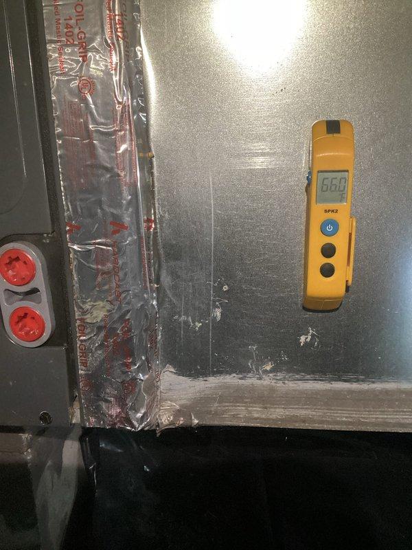 Completed comprehensive preventative maintenance tune-up on 4-year-old HVAC system. Inspected electrical panel and circuit breakers, verified proper operation of all components, and measured supply air temperature at 66°F. All system parameters found operating within normal specifications with no deficiencies noted.