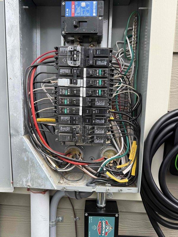 Installed a new dedicated circuit for an electric vehicle charger, including supply and installation of an Autel car charger with proper hardware mounting. Modified the existing electrical panel by installing tandem breakers to accommodate the new circuit. Additionally, installed a whole home surge protector at the main panel and a dedicated surge protection device at the air conditioning unit. All work was completed to code with appropriate permitting, and all electrical connections were properly terminated and secured.