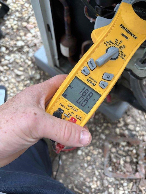 Completed comprehensive heating and air maintenance including an 80-point inspection on each unit, outdoor coil cleaning, burner cleaning, and gas pressure adjustments as needed. Performed electrical testing and amperage measurements on outdoor unit components to verify proper system operation. All safety inspections passed with system operating within manufacturer specifications.