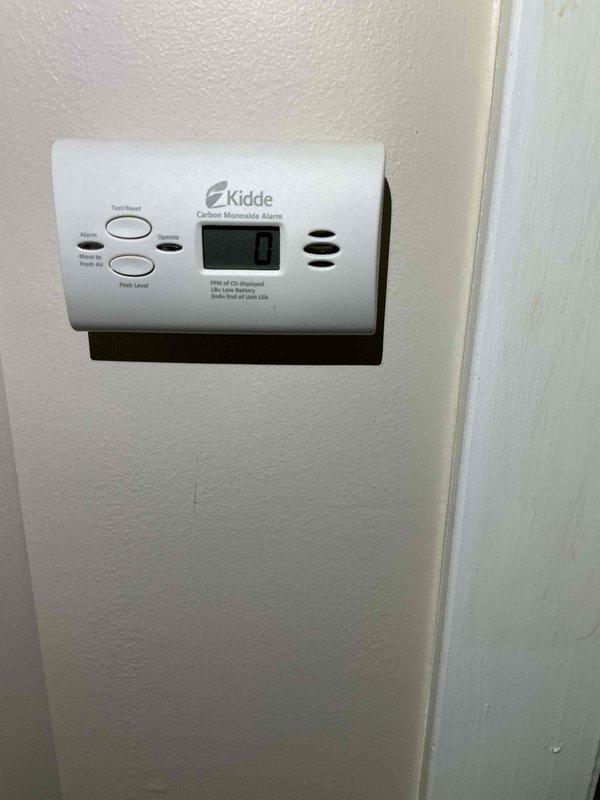 Completed HVAC system installation with new Honeywell Home digital thermostat programmed and operational in cooling mode. Installed Kidde Carbon Monoxide Alarm as required safety device to meet code compliance. All equipment tested and verified functioning properly with customer walkthrough of thermostat operation and alarm features provided.