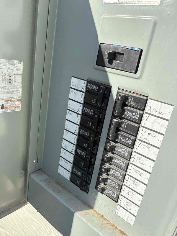 Responded to no cooling call on unit #2 with complete loss of power to thermostat and HVAC system. Upon arrival, inspected electrical panel and circuit breakers serving the affected unit. Found tripped breaker supplying power to the HVAC system, reset breaker and restored power to thermostat and equipment, verifying proper operation and cooling function before departure.