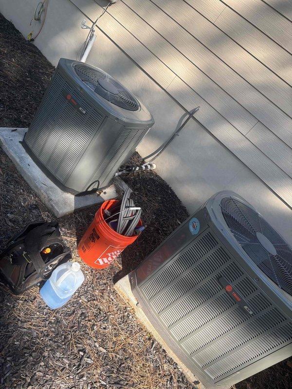 Completed comprehensive heating and air maintenance on two 2020 HVAC systems, performing an 80-point inspection on each unit. Cleaned outdoor condenser coils on both units, performed burner cleaning, adjusted gas pressures to manufacturer specifications, and conducted thorough safety inspections to ensure proper system operation for the heating season.