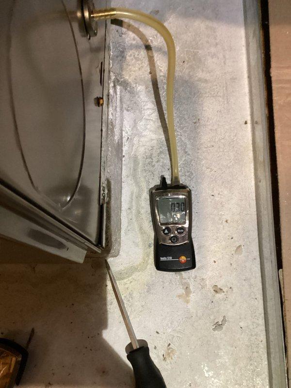 Responded to no cooling complaint with indoor temperature at 80°F despite thermostat set to 72°F on a 2024 system. Performed diagnostic testing using digital instrumentation to measure system performance parameters at the air handler and ductwork components. Based on the intermittent cooling issue and difficulty maintaining setpoint during high ambient temperatures, evaluated airflow, refrigerant pressures, and system operation to identify the root cause of inadequate cooling capacity.
