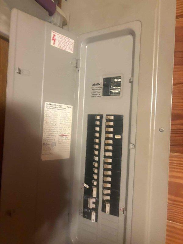 Responded to no cooling complaint on 6-year-old system that was previously making pulsating humming noise before losing cooling capacity while indoor blower continued to operate. Inspected electrical panel and system wiring connections, documented existing thermostat with fading display. Replaced faulty thermostat with new digital unit and restored system to normal cooling operation.