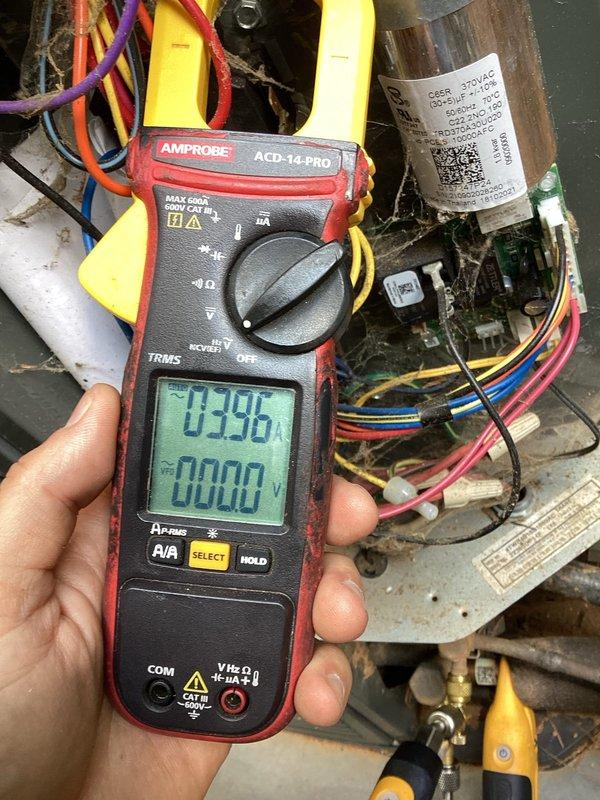 Responded to no cool complaint on upstairs unit struggling to maintain temperature below 78 degrees during hot weather. Performed diagnostic evaluation using digital clamp meter to measure electrical parameters including amperage and voltage readings on system components. Inspected capacitor, control board, and wiring connections for proper operation. Evaluated system performance to determine if unit required refrigerant recharge or had other underlying issues affecting cooling capacity. Verified electrical values were within acceptable ranges and assessed overall system functionality to identify cause of inadequate cooling performance.