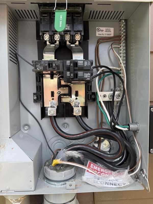 Completed comprehensive 32-point electrical system evaluation on 2-year-old residential property. Performed electrical panel maintenance including torque verification and connection inspection of main breakers, branch circuit breakers, and grounding/neutral bar terminations. Conducted functional testing of all GFCI shock protection devices and AFCI fire protection breakers to verify proper operation within manufacturer specifications. Performed smoke and carbon monoxide detector maintenance including battery replacement and alarm testing. Replaced customer-supplied light bulbs in fixtures up to 12 feet and cleaned ceiling fans up to 12 feet. Documented panel configuration showing dual main breakers with proper bus bar connections and organized conductor routing. Verified exterior utility connections and meter installation. All systems tested and confirmed operational with no deficiencies noted.