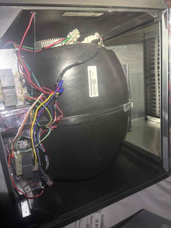 Responded to no cooling complaint on downstairs air conditioning system in a two-system residential property. Upon inspection of the air handler unit located in the basement, diagnosed failed capacitor preventing blower motor operation. Replaced defective capacitor, verified proper electrical connections, and tested system operation. Unit restored to normal cooling function with proper airflow confirmed.