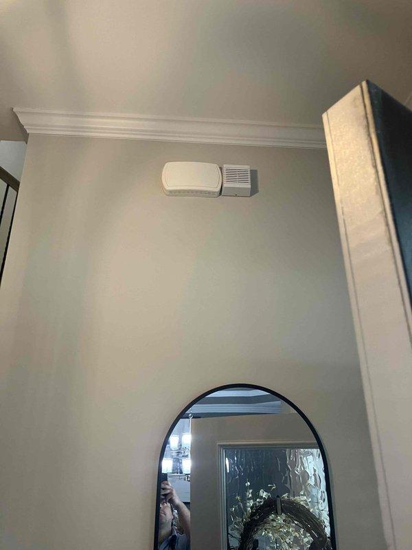 Responded to service call for non-functioning doorbell system after homeowner removed Ring doorbell and reinstalled traditional doorbell. Inspected interior doorbell chime location and exterior electrical service panel to verify transformer operation and circuit integrity. Documented existing electrical service configuration including meter box, disconnect panel, and associated conduit runs to assess power supply for low-voltage doorbell transformer in preparation for upcoming security system installation.