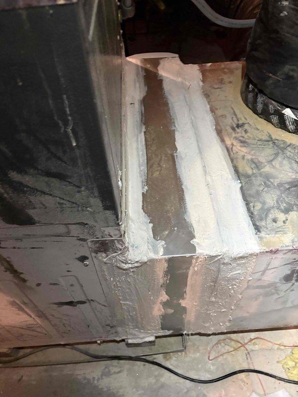 Completed installation of two air purification systems with media filter cabinets and IWAVE units in attic-mounted HVAC systems. Both units were successfully integrated into existing ductwork with proper mounting, electrical connections verified, and all components tested for proper operation upon completion.