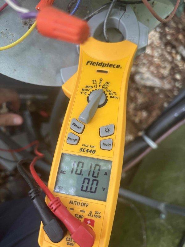 Completed comprehensive spring preventive maintenance on HVAC system including full 80-point inspection of all units. Performed electrical diagnostics with capacitor testing showing 46.4 microfarads and verified amperage draw at 10.18 amps with proper voltage readings. Cleaned outdoor coils, performed burner cleaning, adjusted gas pressures to manufacturer specifications, and completed all required safety inspections.